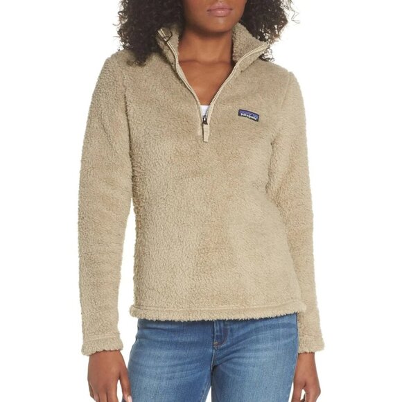 Patagonia Women's 1/4 Zip Los Gatos Fleece Pullover/Tan - 29913 - Picture 1 of 16